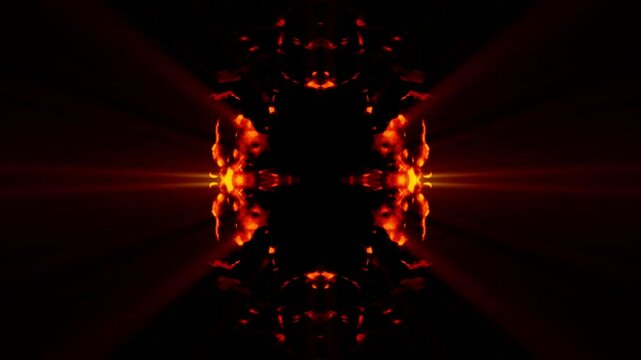 Flaming Fire Mirrored VJ Loop