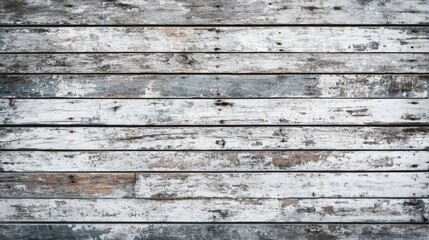 Fototapeta premium Weathered wooden planks in varying shades of white and gray, creating a rustic and vintage aesthetic.