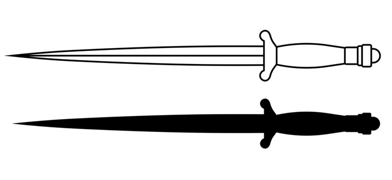 commando army dagger icon. Isolated dagger icon vector illustration from commando army collection.