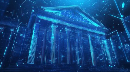 Digital Facade of a Neoclassical Building