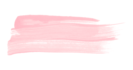 Pink brush strokes on transparent background and hand-painted watercolor texture.