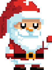 Jolly Pixel Santa