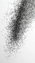 Obraz premium Silver glitter particles mid air create festive decoration, showcasing sparkling texture with motion blur against white background