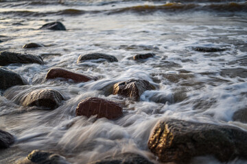 stormy Baltic sea in the late autumn