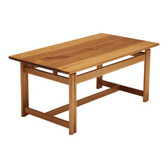 Fototapeta premium Contemporary rectangular wooden table with a modern, clean design