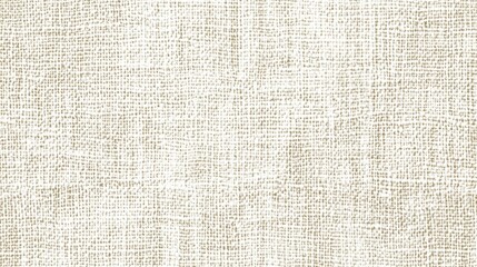 Fototapeta premium A close-up of textured beige linen fabric, showcasing its natural fibers and subtle weave patterns.