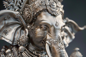 Obraz premium Greeting card with bright holiday composition for Ganesh Chaturthi