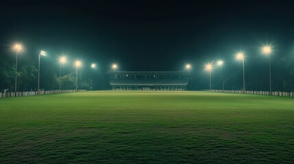 Stunning Empty Stadium View at Night