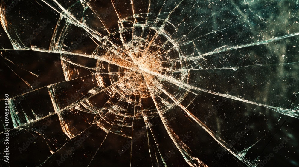 Poster Close-up of a cracked phone screen from a drop, illustrating the common issue of smartphone damage as mobile device usage continues to rise.