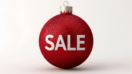 Red Christmas Ornament with Sale Sign