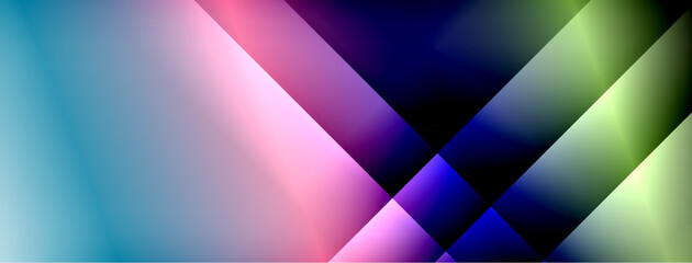 Fototapeta premium Dynamic shadow lines with gradient colors geometric background