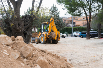 Obraz premium obras en la calle