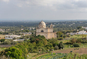 Obraz premium Stadtansicht in Ostuni, Apulien, Italien. 