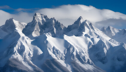 Fototapeta premium Majestic Frozen Mountain Peaks