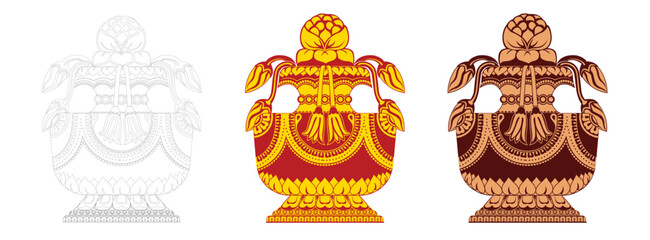 Sri Lankan Traditional Punkalasa illustration Art