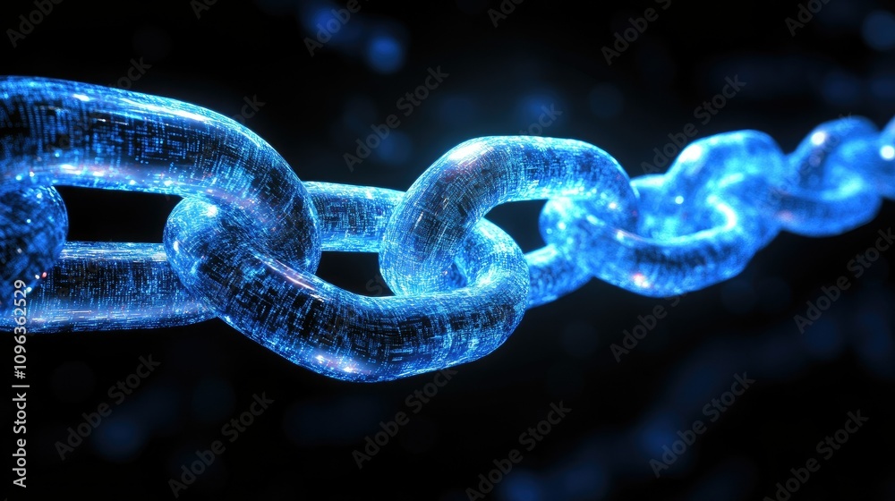 Aufkleber Secure blockchain transactions for banking contracts being executed digitally, highlighting efficiency and safety in a modern financial system.