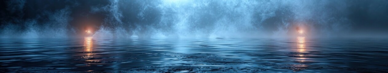 Mystical Water Surface with Eerie Glow