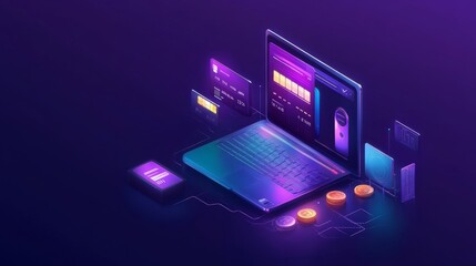 Online Payment Concept with copy space