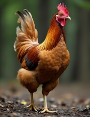 Fototapeta premium Large domesticated bird native to central Asia, raised for meat and feathers around the world.