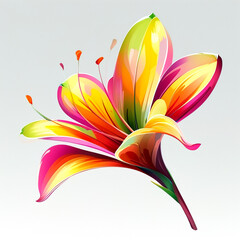 Vibrant and colorful abstract flower design showcasing petals of various shades