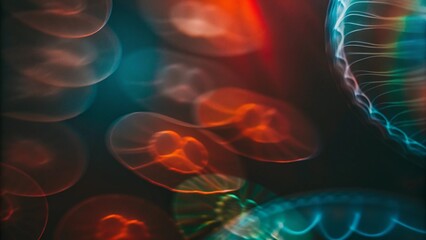 Obraz premium Unusual colorful abstract background, digital modern minimal background.