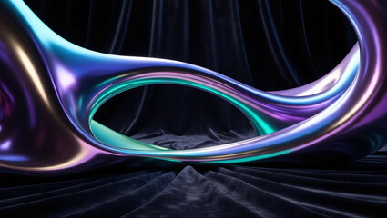 cinematic photos featuring dazzling colorful abstract shapes,