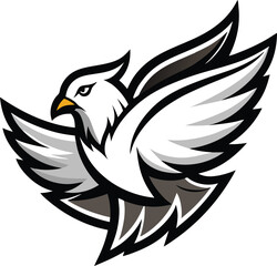 Fototapeta premium Soaring dove Mascot logo