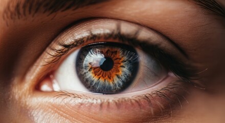 Naklejka premium Up close with stunning human iris in detail