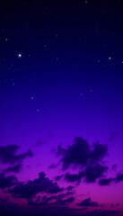 Fototapeta premium Glowing stars twinkle in a dark, celestial expanse, illuminating a breathtaking cosmic landscape
