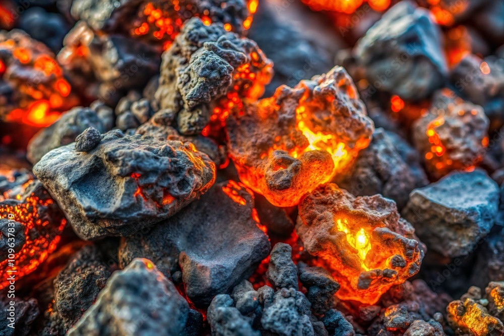 Canvas Prints macro shot of glowing embers resembling lava texture