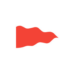 fluttering triangular flag icon
