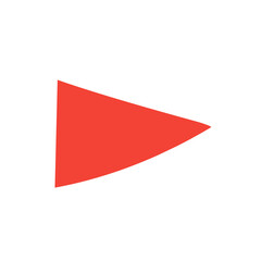 fluttering triangular flag icon