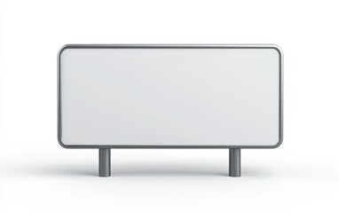 Naklejka premium A blank billboard with a sleek design, positioned on sturdy legs, ready for advertisements or messages.