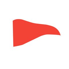 fluttering triangular flag icon
