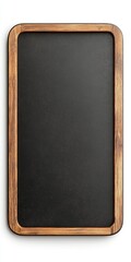 Fototapeta premium A simple, rustic blackboard with a wooden frame, ideal for writing notes, menus, or creative displays.