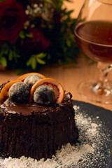 Chocolate Cake with Orange and Truffles