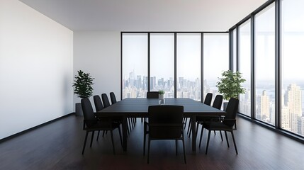 Modern City View Conference Room