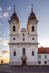 Tihany, Hungary - Aerial view of the famous Benedictine Monastery of Tihany (Tihany Abbey)