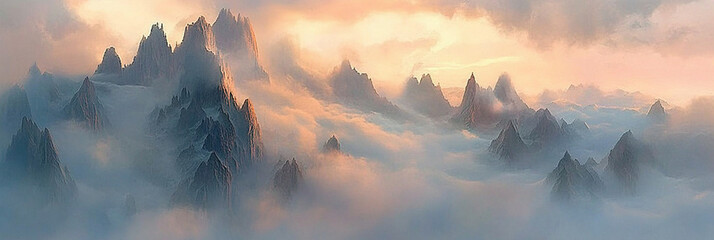 Fototapeta premium sunrise in the mountains