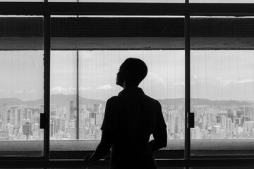 Fototapeta premium silhouette of a person