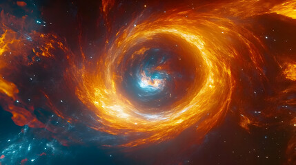 Obraz premium Swirling Cosmic Vortex of Light and Energy in the Universe