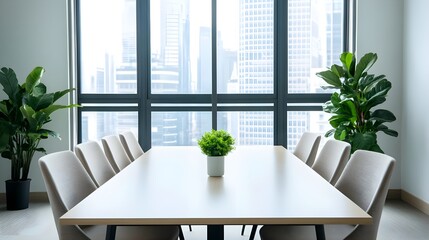 Fototapeta premium Modern Office Meeting Room Table