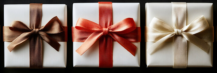 Elegant Gift Boxes with Satin Ribbons