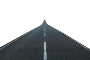 Toll highway on transparent background