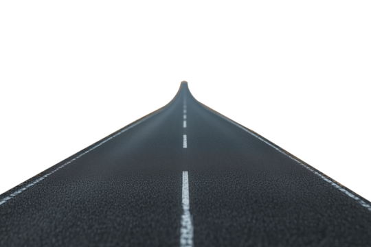 Toll highway on transparent background