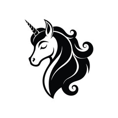 Cute Unicorn Head Cartoon Vector Illustration 