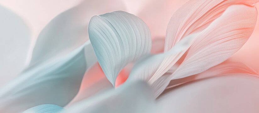 Delicate pastel flower petal closeup with soft focus and high key lighting for artistic backgrounds or design concepts