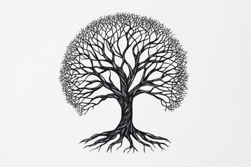 Modern tree of life design as tattoo art