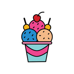 Tropical Summer Drinks Vector Illustration - Vibrant and Refreshing Design