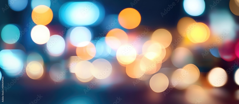 Poster colorful bokeh backdrop with soft focus effects and ample copy space for design elements or text pla